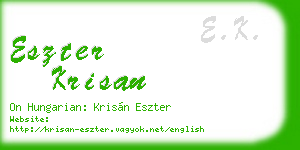 eszter krisan business card